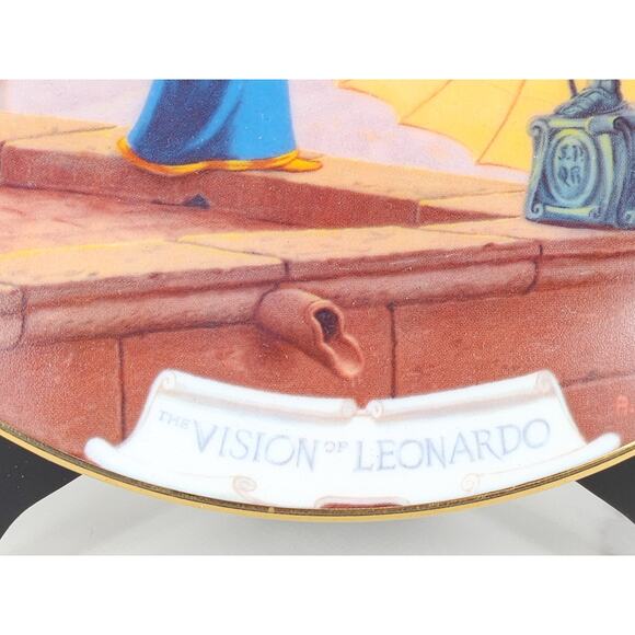 The Vision Of Leonardo Man's Dream Of Flight Year 1982 Plate 8 1/2" Wall Decor - Picture 8 of 15